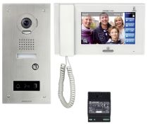 Kit vidéo accessibilité avec platine inox encastrée JPDVFL, moniteur JP4MED écran 7  tactile (130324)