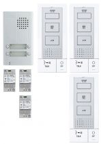 Kit audio platine alu saillie 4 BP, 3 postes audio mains libres et transfo (118716)