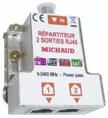 R�partiteur Grade 2 Tv 2 Sorties Rj45 (LB023)