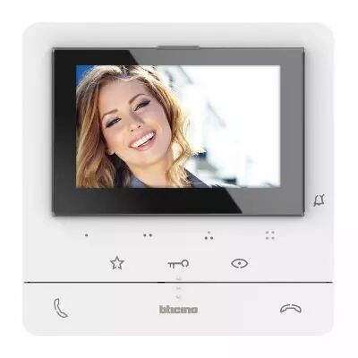 Poste int�rieur vid�o couleur Classe 100 Basique avec �cran 5pouces et boucle inductive Blanc (BT 344662)