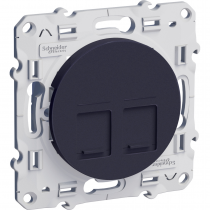 Odace prise double RJ45 Anthracite, sans connecteur (S540410)