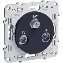 Odace prise TV/FM/SAT Anthracite, 1 entrée, à vis (S540461)