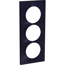 Odace Styl, plaque Anthracite 3 postes verticaux entraxe 57mm (S540716)