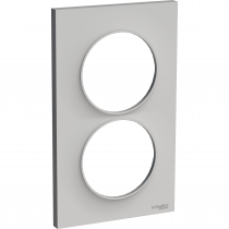 Odace Styl - plaque 2 postes - sable - entraxe 57mm vertical (S520714B1)