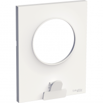 Odace Styl Pratic, plaque Blanc avec pince multi-usage 1 poste (S520742)