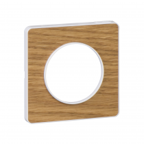 Odace Touch, plaque Bois naturel avec liseré Blanc 1 poste (S520802N)