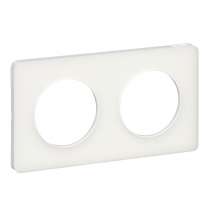 Odace Touch, plaque Translucide Blanc 2 postes horiz./vert. entraxe 71mm (S520804R)