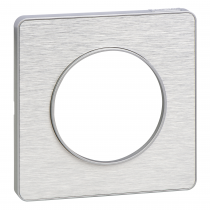 Odace Touch, plaque Aluminium brossé avec liseré Alu 1 poste (S530802J)