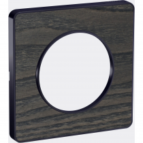 Odace Touch, plaque Bois Frêne avec liseré Anthracite 1 poste (S540802P3)