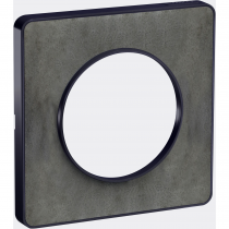 Odace Touch, plaque Ardoise avec liseré Anthracite 1 poste (S540802V)