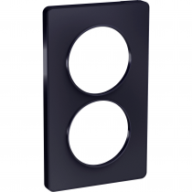 Odace Touch, plaque Anthracite 2 postes verticaux entraxe 57mm (S540814)
