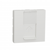 Unica - prise RJ45 simple - cat 5 UTP - 2 mod - Blanc - méca seul (NU341118)