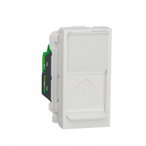 Unica - prise RJ45 simple - cat 6 STP - 1 mod - Blanc - méca seul (NU341618)