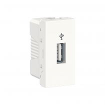 Unica - prise USB 3.0 - connecteur data - 1 mod - Blanc - méca seul (NU342918)