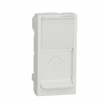 Unica - prise pour 1 RJ45 S-One - 1 mod - Blanc antimicrobien - méca seul (NU941020)