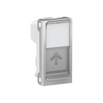 Unica - prise pour 1 RJ45 Keystone/Systimax - 1 mod - Alu - méca seul (NU946030)