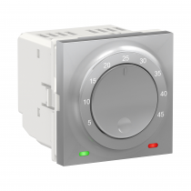 Unica - thermostat pour plancher chauffant - 10A - Alu - méca seul (NU350330)