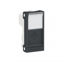 Unica - prise pour 1 RJ45 Keystone/Systimax - 1 mod - Anthracite - méca seul (NU946054)