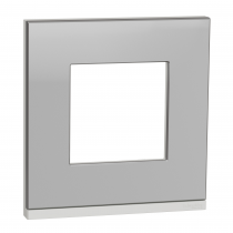 Plaque finition Alu/Blanc 1P (NU600280)