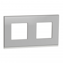 Plaque finition Alu/Blanc 2P (NU600480)