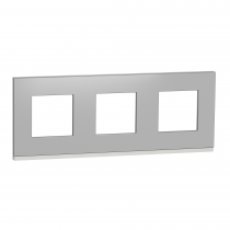 Plaque finition Alu/Blanc 3P (NU600680)