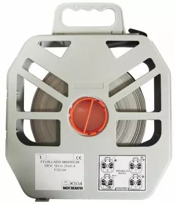 D�vidoir 50 m feuillard marron 20x0,4 (BC934)