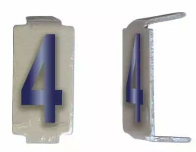 Lot 25 chiffres 4 6x11 Alu ivoire/bleu (CD064)