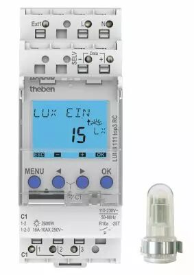 Interrupteur cr�pusculaire 1 � 99000 lux r�glage num�rique cellule saillie (1110130)