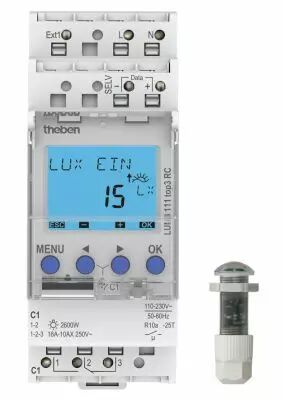 Interrupteur cr�pusculaire 1 � 99000 lux r�glage num�rique  cellule enc (1110230)