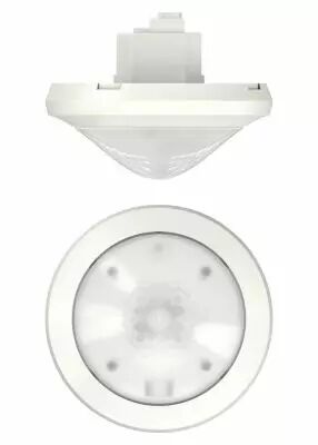 D�tecteur pr�sence blanc encastr� plafond 360� 2 circuits sp�cial couloir (2019300)