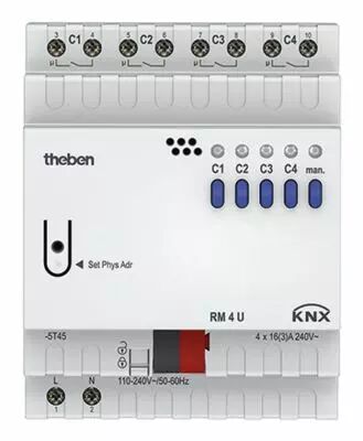 Module Actionneur commutation 4c + fonc logiques RM 4 U KNX (4940223)
