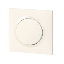 Poussoir dooxie 6A 250V~ avec plaque carrée blanche (095012)