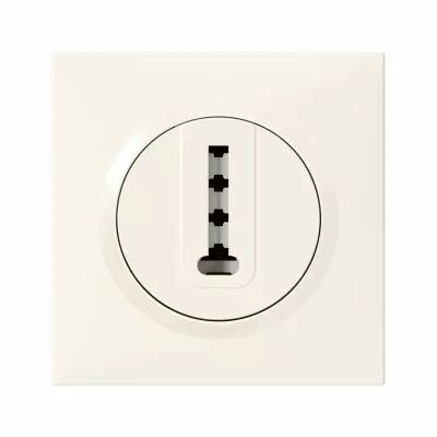 Prise t�l�phone en T dooxie avec plaque carr�e blanche (095018)