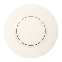 Poussoir dooxie 6A 250V~ avec plaque ronde blanche (095052)