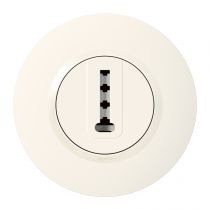 Prise téléphone en T dooxie avec plaque ronde blanche (095058)
