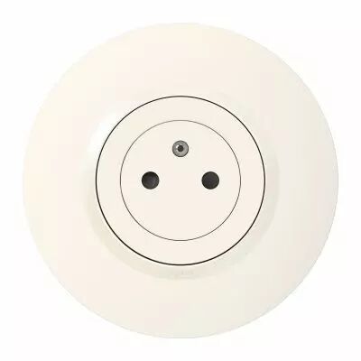 DOOXIE PRISE DE COURANT SURFACE AVEC TERRE BLANC COMPLET DECO (095065)