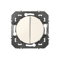 Interrupteur ou va-et-vient 10AX + poussoir 6A dooxie finition blanc (095206)