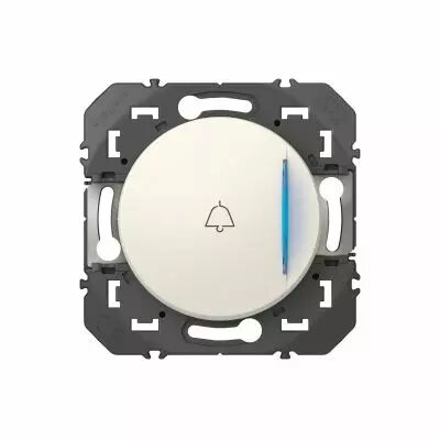 Poussoir avec voyant lumineux marquage sonnette dooxie 6A 250V~ finition blanc (095209)