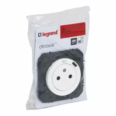 Prise de courant surface 2P+T avec chargeur USB type C Composable . Dooxie (095220)