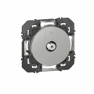 Prise TV type F � visser dooxie finition alu (095253)
