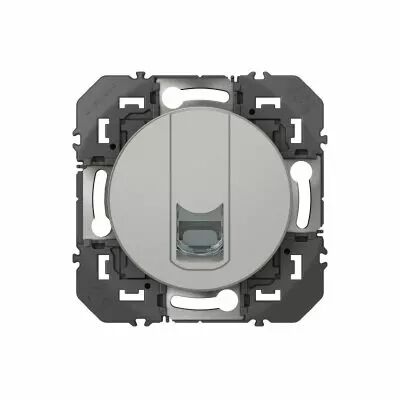 Prise blind�e RJ45 cat6 STP dooxie finition alu - sachet (095255)