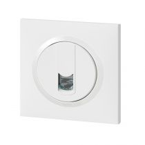 Prise RJ45 catégorie 5e FTP dooxie one livré avec plaque carrée blanche (600777)