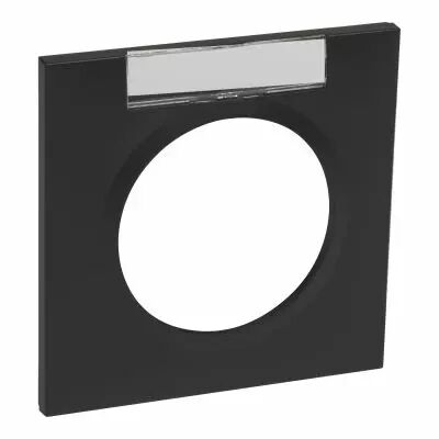 Plaque carr�e dooxie 1 poste blanc avec porte-�tiquette (600945)