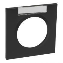 Plaque carrée dooxie 1 poste blanc avec porte-étiquette (600945)