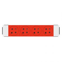 4 prises 2P+T Surface détrompage Soluclip goulotte Mosaic à clippage direct 8mod (077124L)