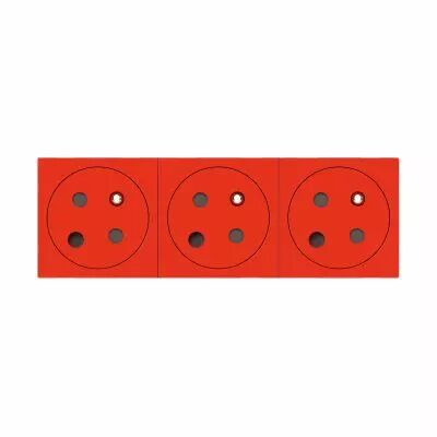 Prise 3x2P+T d�trompage Surface Mosaic Link � raccordement lat�ral 6 modules (077153L)