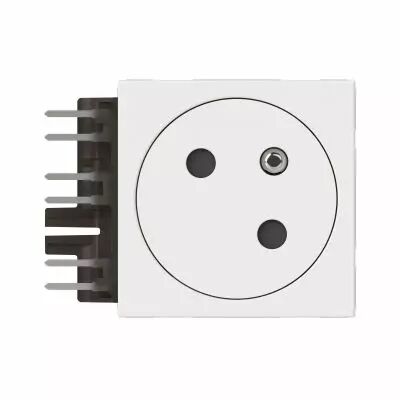 Prise 2P+T Surface Mosaic Link 2 modules + accessoire raccordement - blanc (077155L)