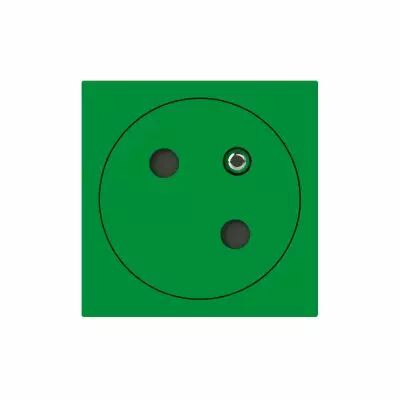 Prise de courant 2P+T Surface Mosaic Link raccordement lat�ral 2 modules - vert (077160L)