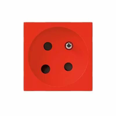 Prise de courant � d�trompage � puits inclin�s 45� Mosaic link 2 modules - rouge (077176L)