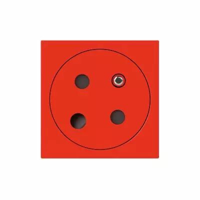 Prise 2P+T Surface � d�tromp Mosaic Link racc lat�ral 2 mod rouge antimicrobien (077188L)